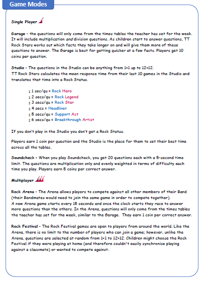 Times Tables Rock Stars: Play